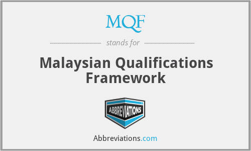 What is the abbreviation for malaysian qualifications framework?